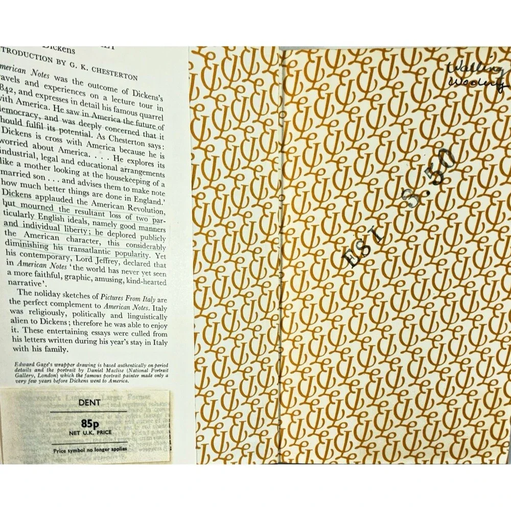 Dickens: American Notes and Pictures from Italy Everyman's Library #290